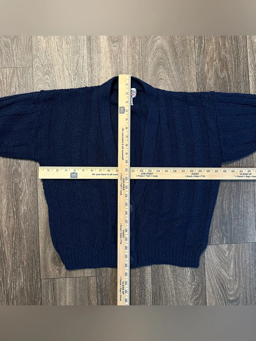90’s navy blue grandpa core knit cardigan Sz M by Sycamore
